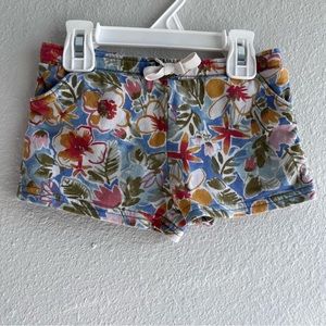 Carter’s floral pull-on French terry shorts with functional drawcord